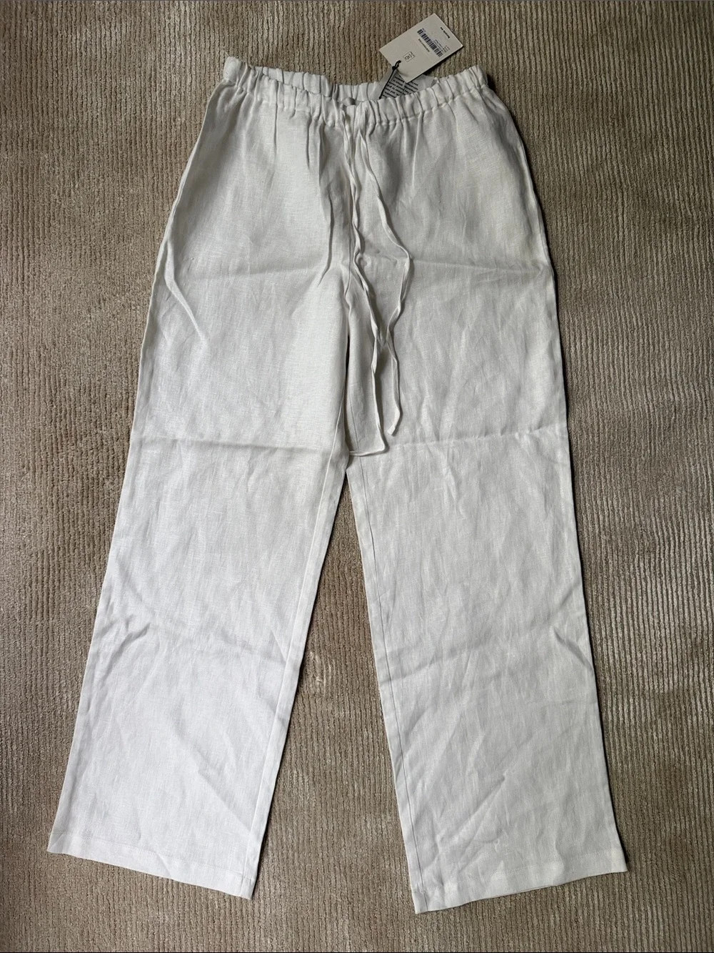 Reformation Olina Linen Pant White Size S NWT